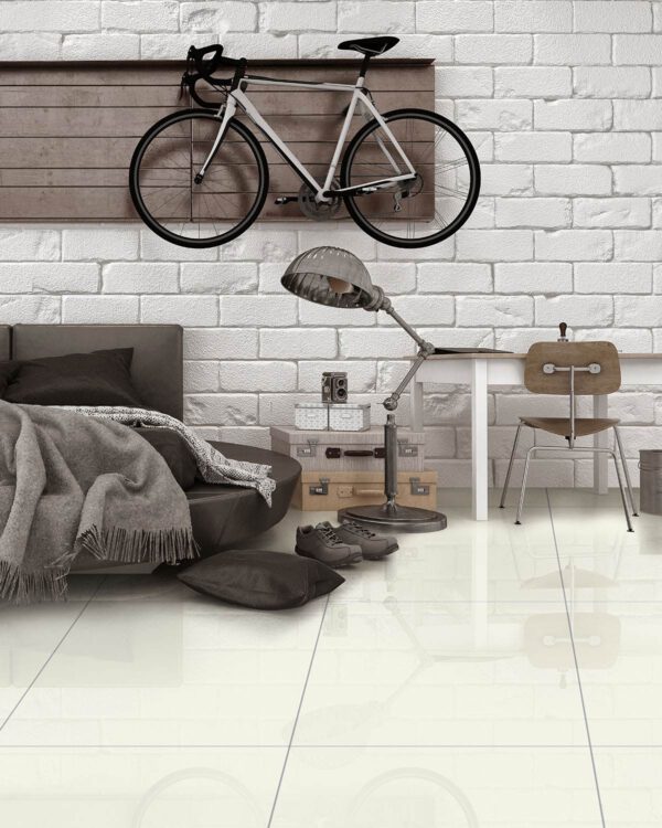 กระเบื้องปูพื้นและผนัง พอร์ซเลน IVORY WHITE (BM6000) 60x60 cm. - Image 2