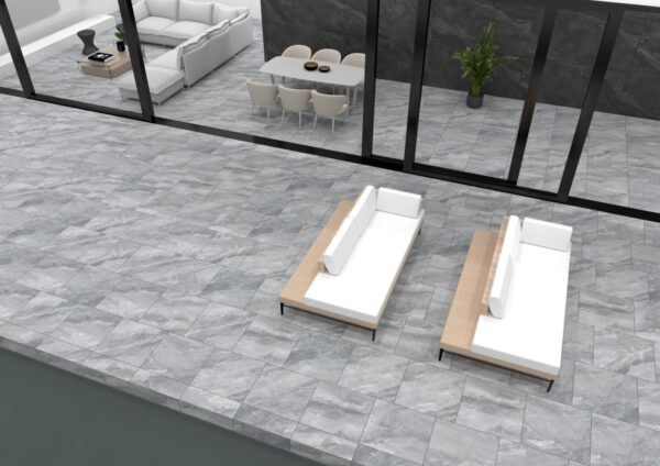 กระเบื้องปูพื้นและผนัง พอร์ซเลน Legacy Steel Grey Slip-stop (GLC02SL) (GGL02ST4) (IN) (1.44sq.m.) 60x60 cm. - Image 2