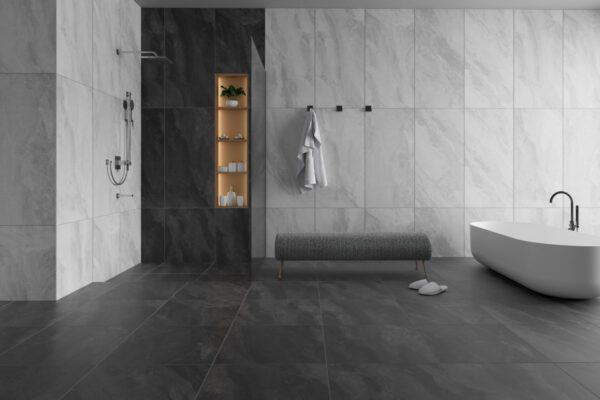 กระเบื้องปูพื้นและผนัง พอร์ซเลน Legacy Black Copper Slip-stop (GLC03SL) (GGL03ST4) (IN) (1.44sq.m.) 60x60 cm. - Image 2