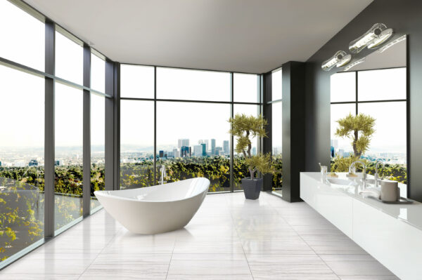 กระเบื้องปูพื้นและผนัง พอร์ซเลน Infinity Silver (MATT) (1.92 sq.m.) 80x80 cm. - Image 2
